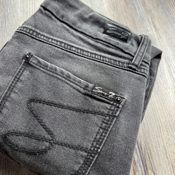 Seven 7 Women's‎ Size 10 Tummy Less High Rise Skinny Black Jeans - Picture 1 of 6